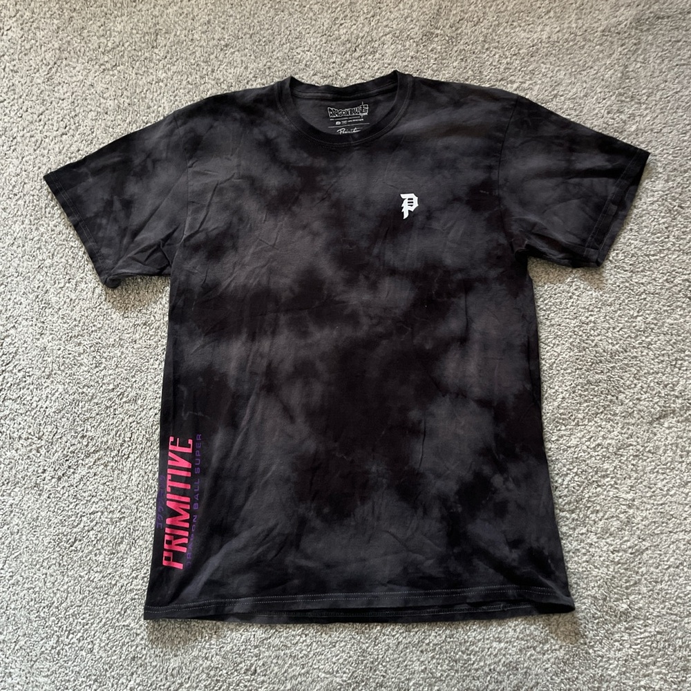 Primitive Black Tie-Dye Men's T-Shirt